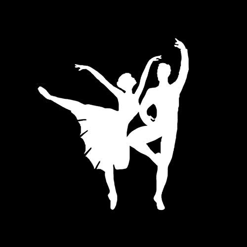 SUIFENG 11.8 x 13.5 Street Dancing Sport Vinyl Car Decal, Black/Silver