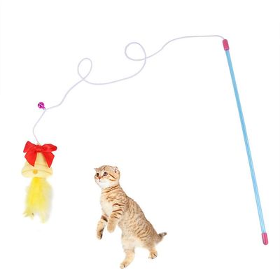 Dreamls Interactive Feather Cat Wand Toy with Bells