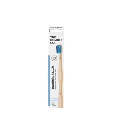 The Humble Co Bamboo Toothbrush Adults Sensitive Ultra Soft Blue