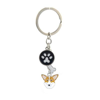 Pet ID Tag Keychain - Cute Metal Dog Keychain