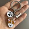 Pet ID Tag Keychain - Cute Metal Dog Keychain view 2