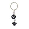 Dog Tag Keychain, Metal Pet ID Tag (Black Pug) view 1