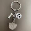 Dog Tag Keychain, Metal Pet ID Tag (Black Pug) view 4