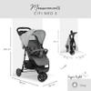 hauck Citi Neo 3, Gray – 3-Wheel Stroller from Birth to 22 kg, Lie-Flat Position, Cup Holder, Canopy Pocket, XL Basket up to 3 kg, One-Hand Fold, 7.3 kg view 2