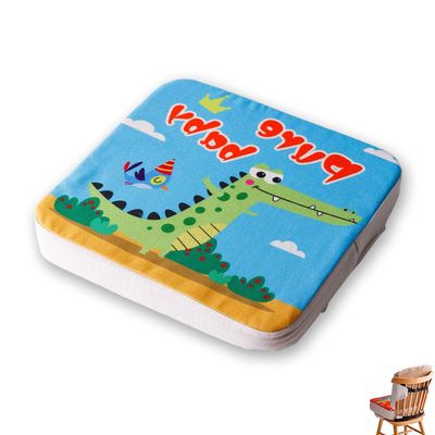 Fansu Portable Baby Booster Seat Cushion, Square, Adjustable, Removable, Alligator, 40 x 40 x 5 cm