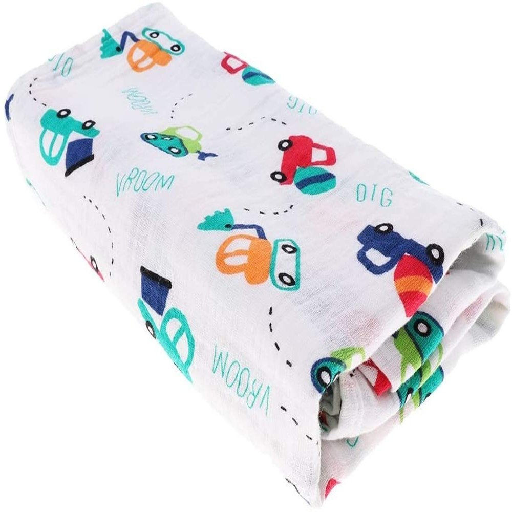 Cotton Baby Swaddle Blanket for Boys and Girls, 110 x 110 cm