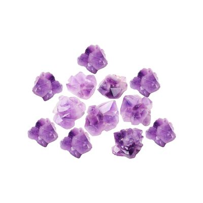 ZQO Amethyst Stone, Amethyst Geode, Irregular Raw Natural Crushed Crystals for Aquarium, Decorative Fish Tank, or Yard (500 g)