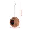Bird Cage Toy Set with Natural Coconut Shell, Hanging Chain and Ladders, 3 Pieces view 2