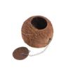 Bird Cage Toy Set with Natural Coconut Shell, Hanging Chain and Ladders, 3 Pieces view 4