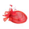 Inzopo Feather Hair Clip, 1920s Gatsby Wedding Church Party, Red, As Described view 1