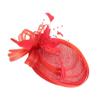 Inzopo Feather Hair Clip, 1920s Gatsby Wedding Church Party, Red, As Described view 2