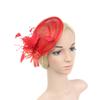 Inzopo Feather Hair Clip, 1920s Gatsby Wedding Church Party, Red, As Described view 3