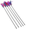 5 x Cat Feather Toys, Interactive Wand view 1
