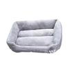 Orthopedic Plush Dog Bed, Washable Gray, Size L view 1