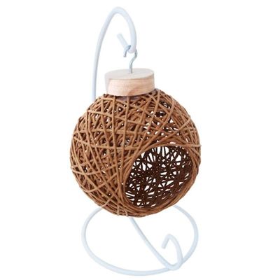 Hanging Birdcage Rattan Hammock, Chocolate, 1 Piece