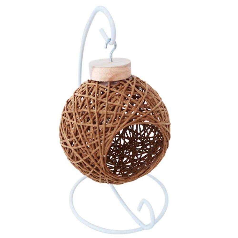 Hanging Birdcage Rattan Hammock, Chocolate, 1 Piece