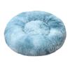 GUOCU Plush Round Dog Bed, Soft Washable Pet Sofa for Dogs and Cats, Blue 2, XXL 100 cm view 1