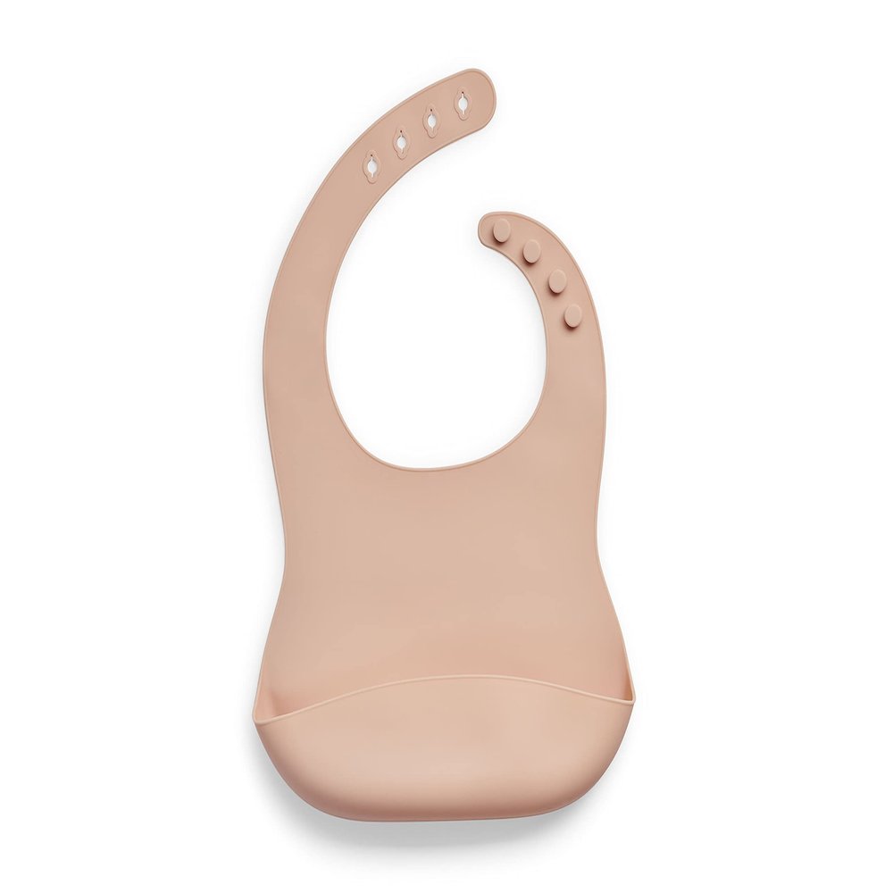 Jollein Waterproof Bib with Catch-All Tray - Pale Pink