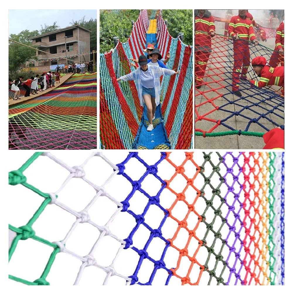 GZHENH Fishnet Wall Anti-Fall Safety Net for Children, Durable, Customizable (Multicolored, 8 mm, 1 x 10 m)