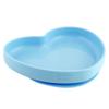 Chicco Heart-Shaped Silicone Plate with Suction Base, Light Blue, 12+ Months view 1