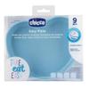 Chicco Heart-Shaped Silicone Plate with Suction Base, Light Blue, 12+ Months view 2