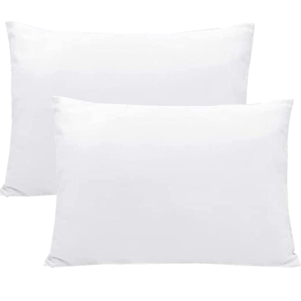 Solid-Color Baby/Toddler Pillowcases, 2-Pack, 100% Cotton, 40 x 60 cm, for Cribs and Travel Pillows, Envelope Closure, Soft and Breathable