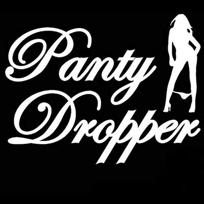 SUIFENG 17.8 cm x 13.8 cm Panty Dropper Car Decal, Funny Vinyl Sticker for Cars and Motorcycles, Black Splatter