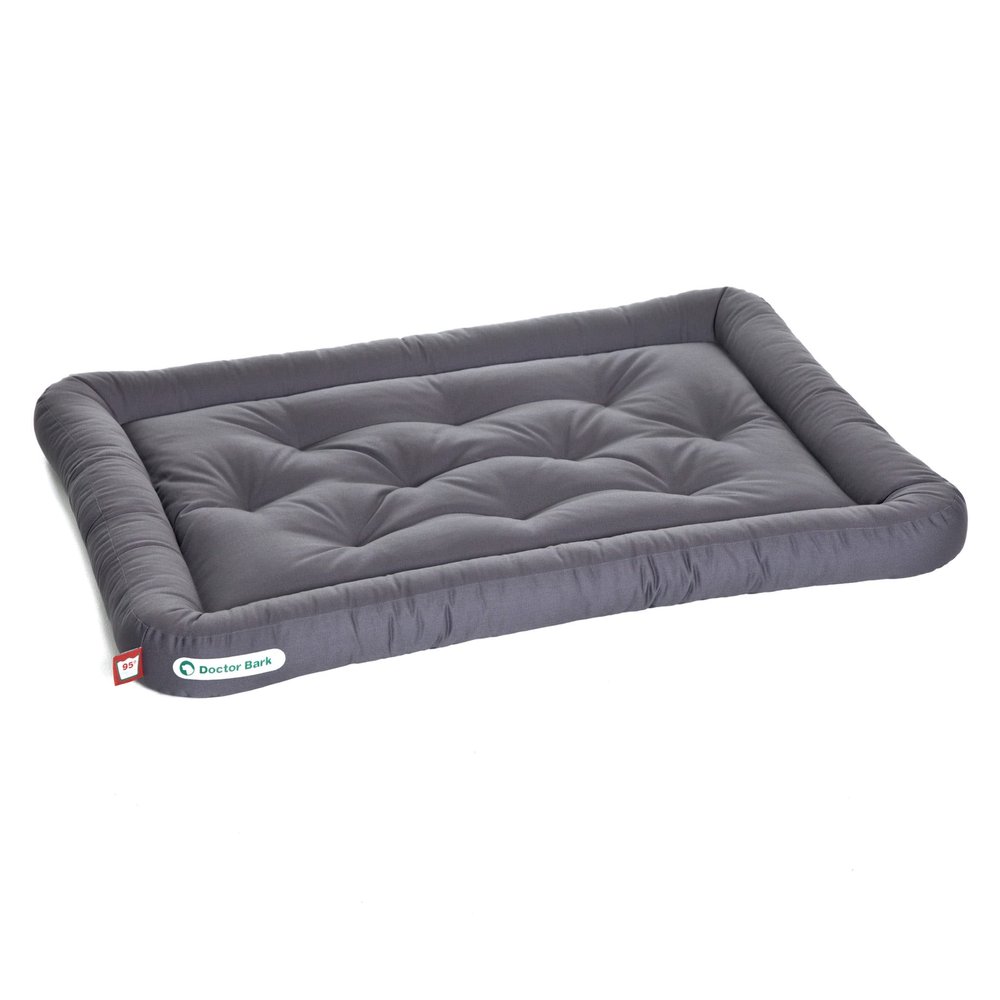 Doctor Bark Dog Cushion – Orthopedic Dog Bed, Washable at 95°C, Gray, L (90 × 70 cm)
