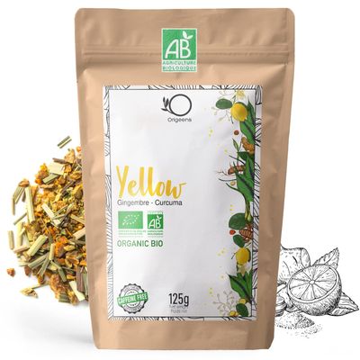 ORIGEENS Organic Yell-OW Ginger Turmeric Herbal Tea