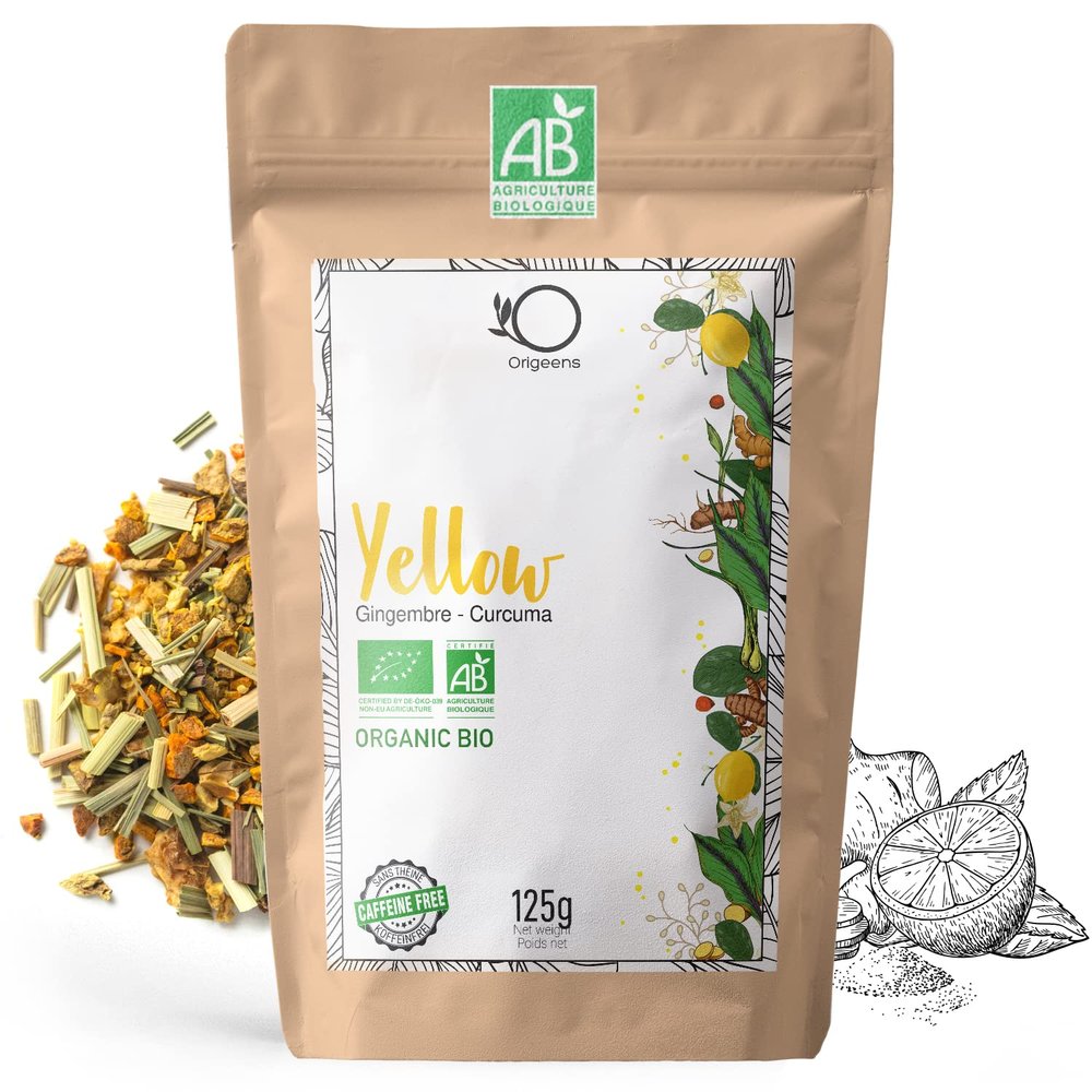 ORIGEENS Organic Yell-OW Ginger Turmeric Herbal Tea