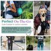 Pawaboo Collapsible Dog Bowls, 2-Pack, 1000 ml, Portable Silicone Travel Bowls with Leak-Resistant Lids and Carabiners, Turquoise + Purple view 3