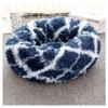 YAOTT Plush Donut Dog Bed, Round Pet Bed, Navy Blue, 60 cm view 1