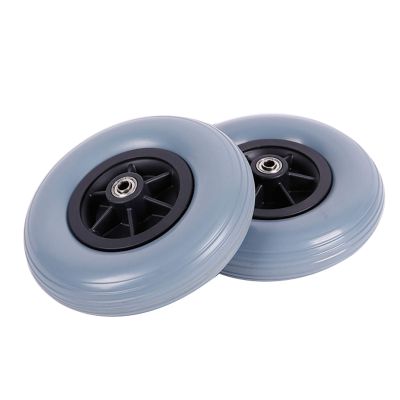 SMYH 8" x 2" (200 x 50) PU Rubber Non-Slip Wheelchair Front Tires, 1 Pair