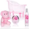 BRUBAKER Cosmetics 7-Piece Baby Gift Set for Girls with Pink Tub and Plush Bear view 3