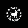 SUIFENG 5 x 4.6 in Baby on Board Bull Terrier Dog Vinyl Sticker for Motorcycle or Car, Black Splitter view 1