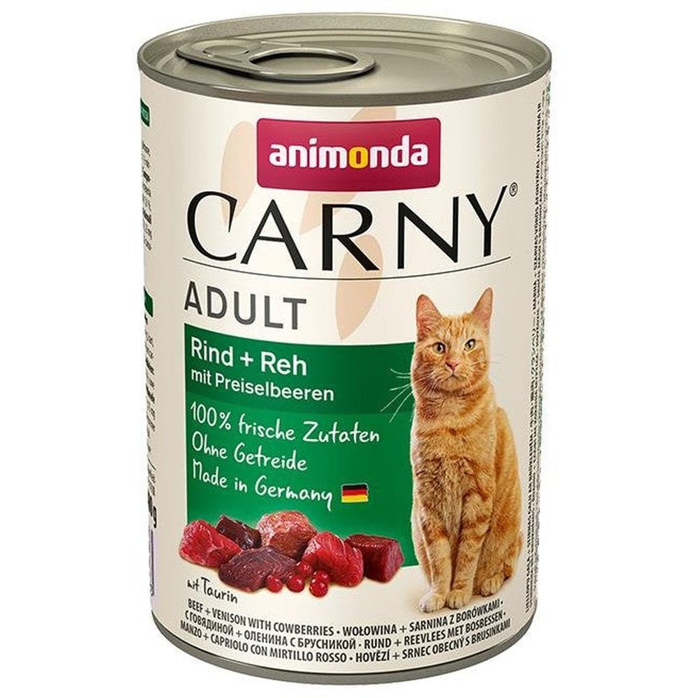 animonda Cat Carny Adult Beef, Venison, Cranberries | 6 x 400 g