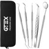 5-Piece Dental Tartar Remover Set with Dental Mirror view 1