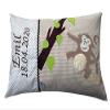 Glückspilz Personalized Name Pillow for Babies | Monkey (Beige, 30 x 45 cm) view 1