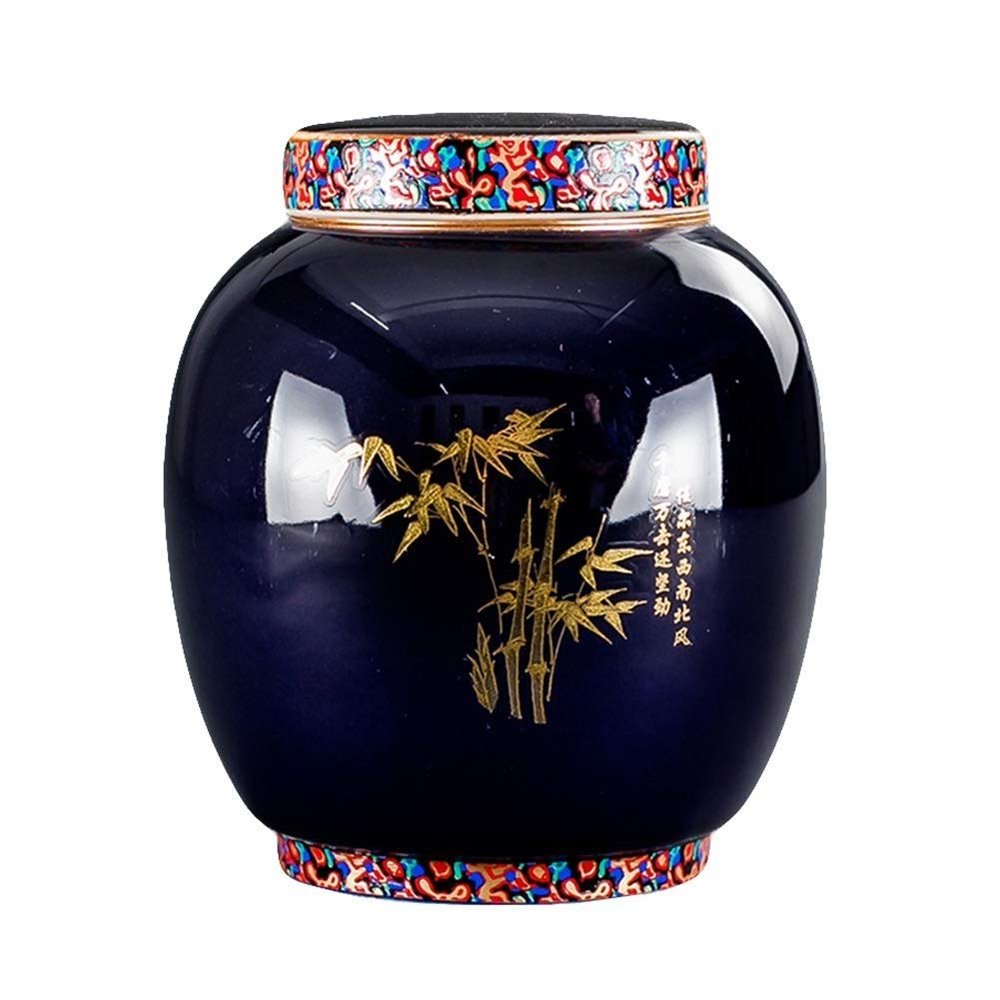 Blue Ceramic Cremation Urn for Ashes, Medium, Handmade