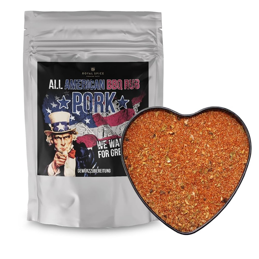 Royal Spice All American BBQ Pork Rub, 1 kg – Dry Marinade for Pulled Pork