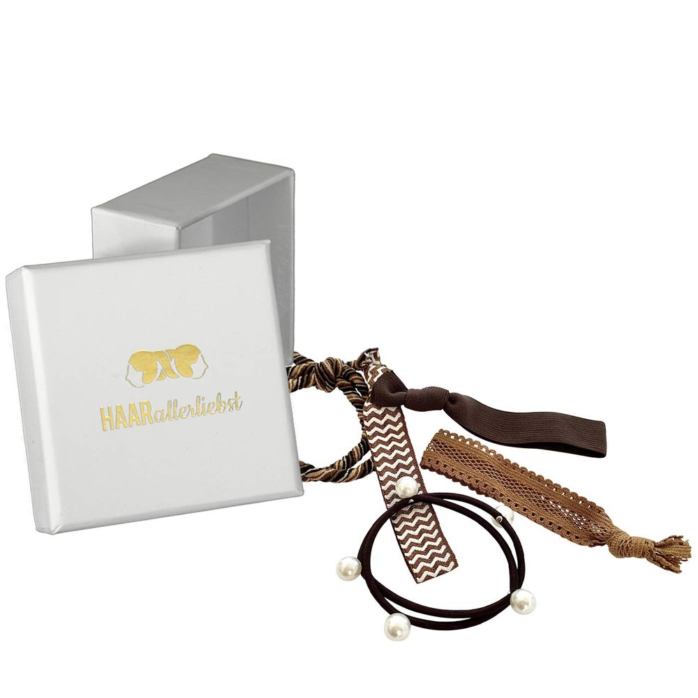 HAARallerliebst Women's Hair Tie Bracelet Set – Metal-Free Hair Ties
