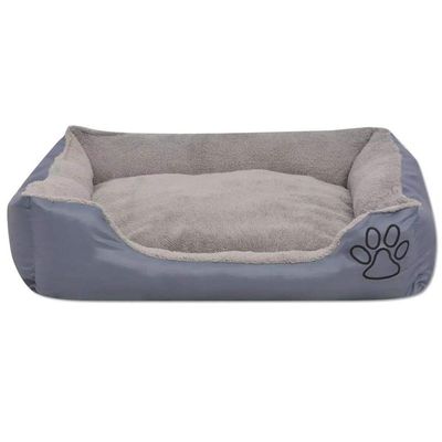 Tidyard Hand-Washable Dog Bed with PU-Coated Oxford Fabric and Faux Fur, 50 x 38 x 17 cm