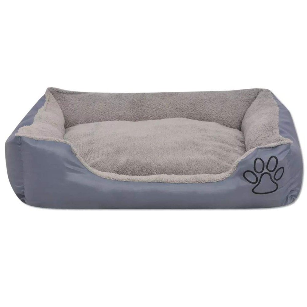 Tidyard Hand-Washable Dog Bed with PU-Coated Oxford Fabric and Faux Fur, 50 x 38 x 17 cm