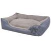 Tidyard Hand-Washable Dog Bed with PU-Coated Oxford Fabric and Faux Fur, 50 x 38 x 17 cm view 3