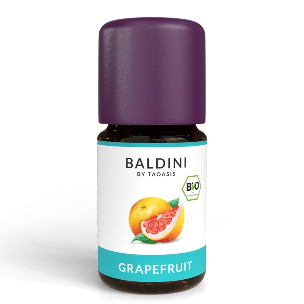 Baldini Organic Grapefruit Essential Oil 5 ml – 100% Pure, Food-Grade, Vegan