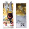 30 Christmas Cutlery Pockets with Napkins, Mulled Wine view 3