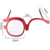 DBXOKK Women's Rotating-Lens Reading Glasses for Makeup, Red, +1.0 view 2
