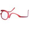 DBXOKK Women's Rotating-Lens Reading Glasses for Makeup, Red, +1.0 view 3
