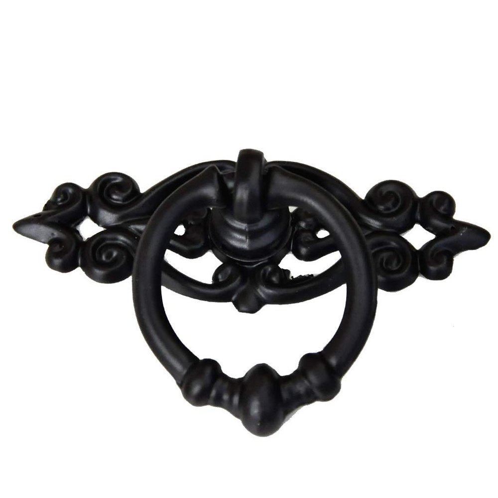 DUO ER Elegant Black Vintage Cabinet Ring Pull