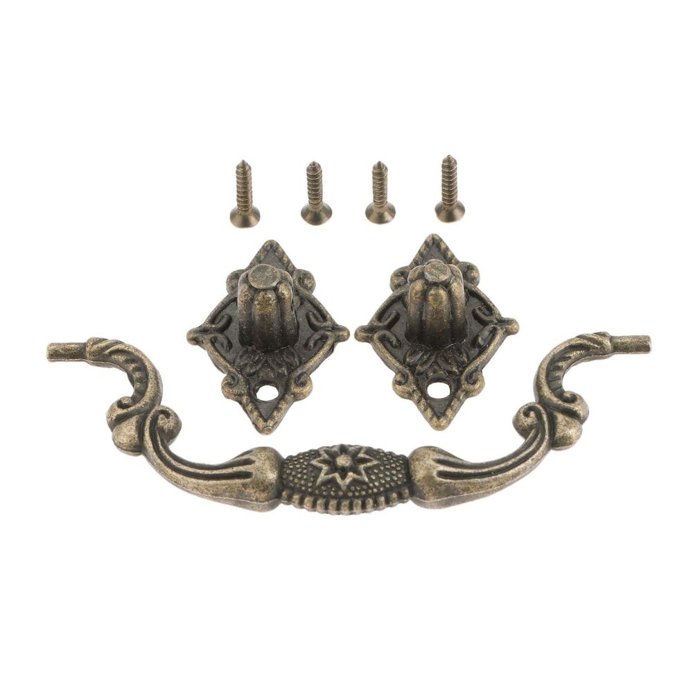 DUO ER Antique Cabinet Pull, 82 mm Hole Spacing